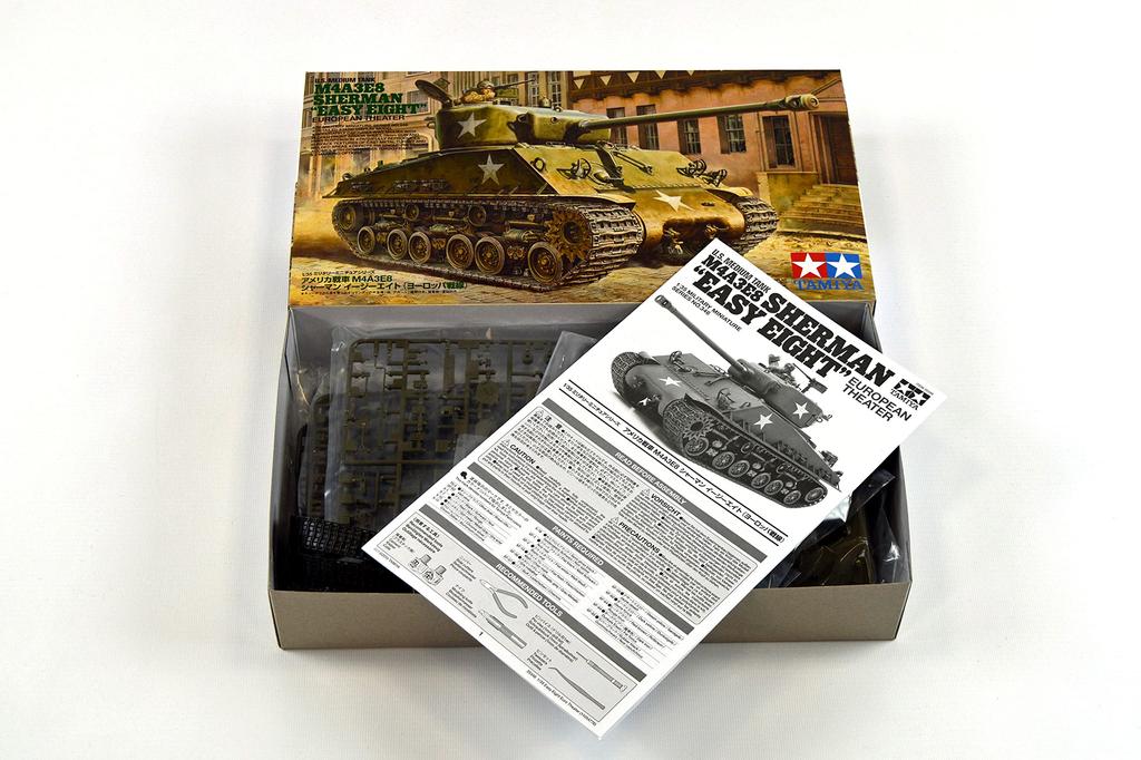 Tamiya 1/35 Military Miniature Series No. 346 U.S. Army Tank M4A3E8 Sherman Easy Eight European Theater Plastic Model Kit 35346