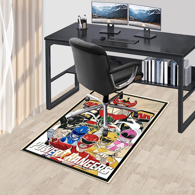 

1pc Power Rangers Office Chair Mat - Anime Cartoon Design, Non-Slip Carpet for Home Decor, Suitable for All Seasons, Ideal Gift for Fans.T083 60cm by 90cm