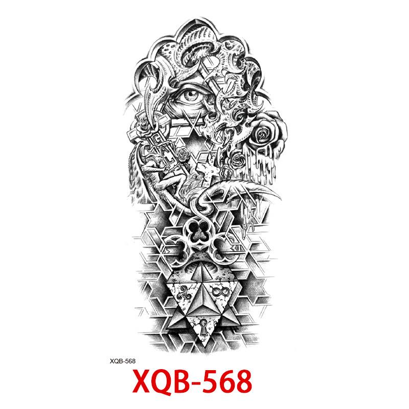 Small Full Arm Tattoo Sticker, Flower Letters, Plain Flower Tattoo Sticker Tattoo