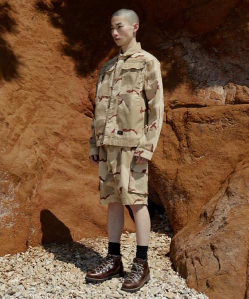 Alpha Industry Mesh Utility Shorts Camo Desert Camo 91