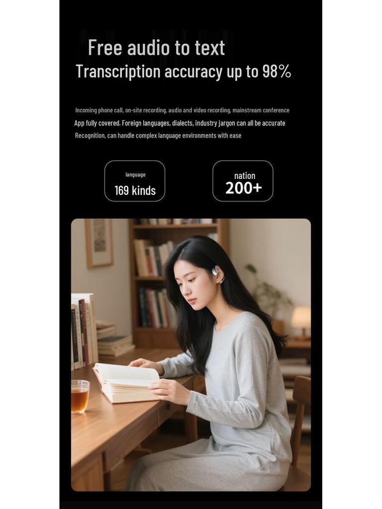BH32 Wireless Dual-Ear Sports TWS Earphones with AI Translation and Touch Control, Bluetooth 5.4, Digital Display