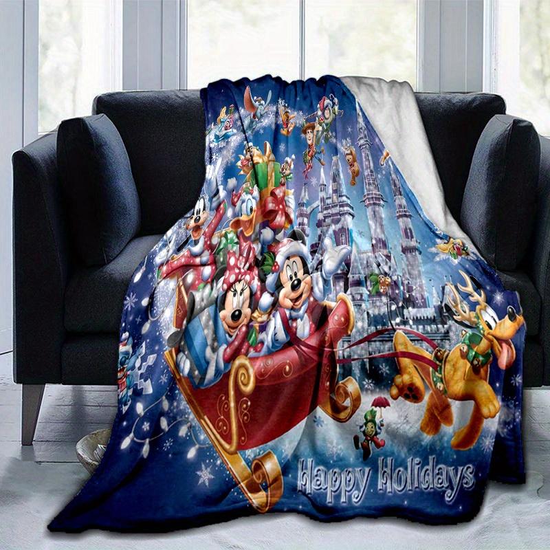 1pc. Disney Christmas Themed Cartoon Blanket, Festive Holiday Decor for Home, Seasonal Gift Idea, Soft and Cozy Throw Blanket for All Season