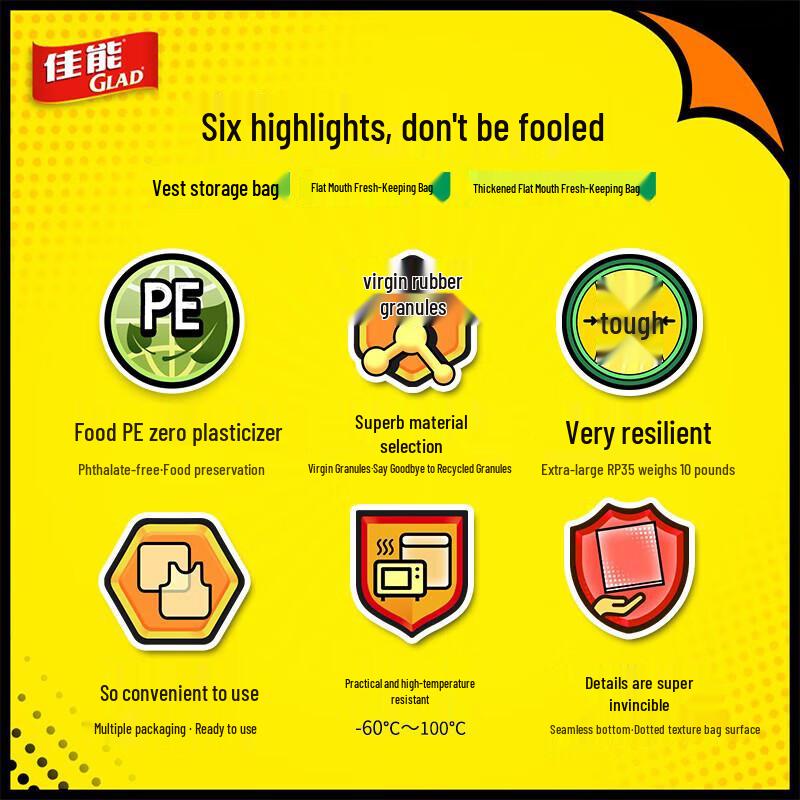 Glad Perforated Vest Food Storage Bags