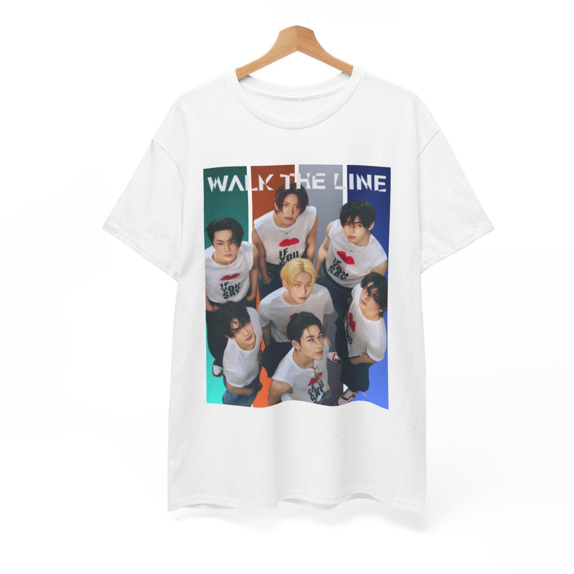 Если Вы скажете 2025 Тур Walk The Line Концерты Футболка Стиль Y2k Фан-одежда K-Pop Мужчины Женщины Летний Подарок для Любителей Музыки S