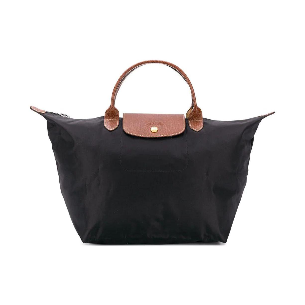 

Longchamp Le Pliage 30 Short Handle Zipper Canvas Dumpling Tote Bag Medium Women tote bags Black 1623089001 Basic Set (Bag)