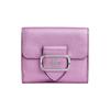 Morgan 11 Fashionable Simple Solid Color Smooth Leather Wallet Women's Metallic Lilac