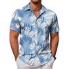 Men S Short Sleeve Tropical Print Hawaiian Casual Shirt