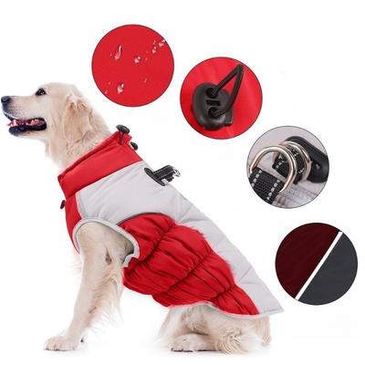 Winter Dog Clothes Warmth Pet Clothes Outdoor Warm Cotton-padded Clothes Medium Large Dog Jacket Pet Sleeveless Vest Costume