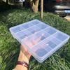 Contenitore Versatile a 12 Scomparti con Slot per Carte, per Perline Vetro e Accessori Fai da Te Organizer Trasparente per Gioielli