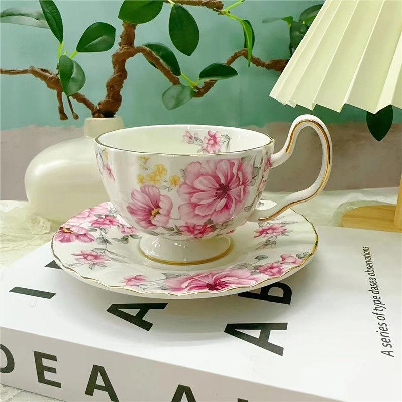 British foreign trade export ceramic coffee  household breakfast afternoon tea set flower tea  good-looking cup set