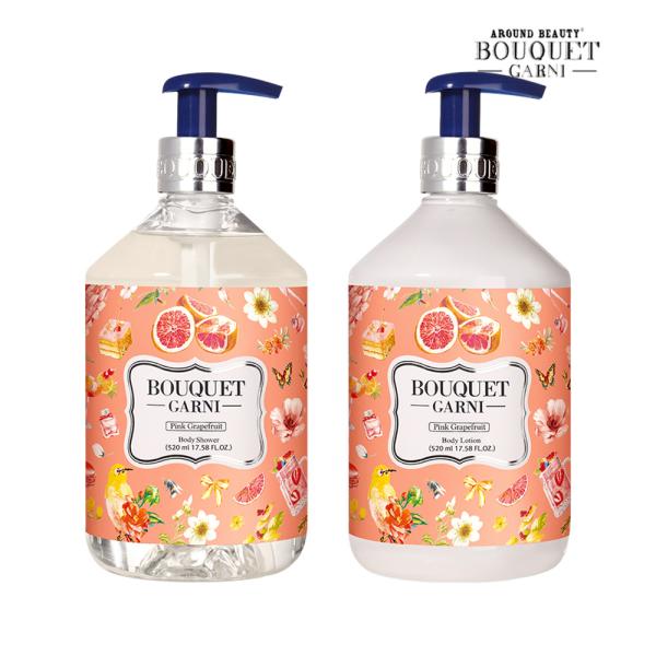 

Bouquet Garni Deep Perfume Pink Grapefruit Body Wash 520ml x1 + Body Lotion 520ml x1