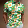 Men'S Polo Shirt 3 Printed Fashion Casual Simple Versatile Half Zipper Polo Shirt