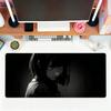 Black Anime Dark Girl Mouse Pad For Office Gaming And Keyboards Non-Slip Large Waterproof