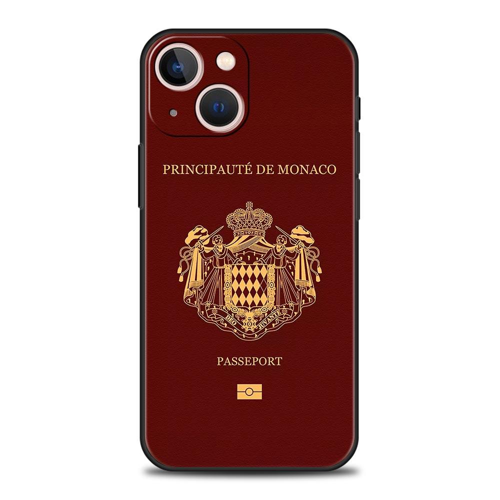 Morocco Ukraine Passport For iPhone 11 12 13 15 14 Pro Max Phone Case X XR XS 7 8 Plus SE 2020 Luxury Black Soft Cover Funda