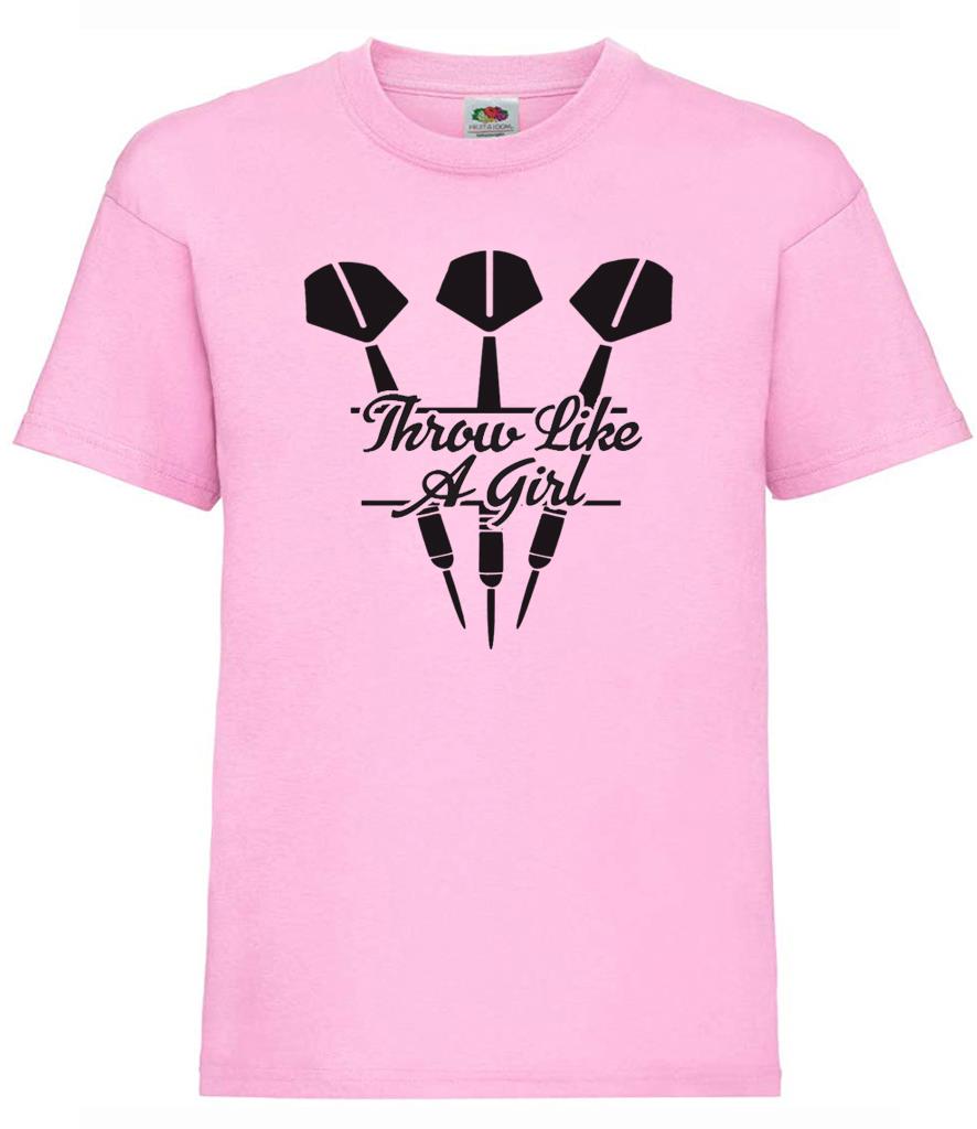 Unisexs Throw Like A Girl Unisexs Darts Professional Sports Unisex Pink TShirt 2XL