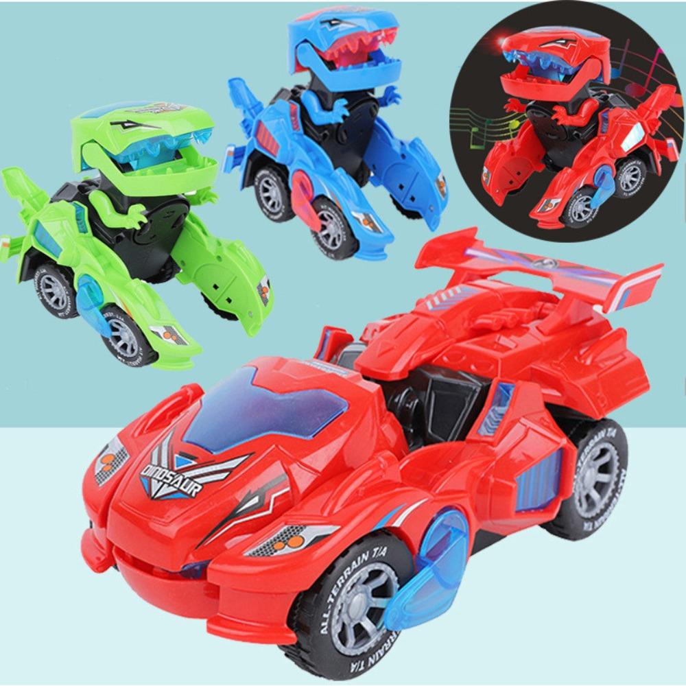 

Deform Toys Dinosaur Car With LED Light T-rex Transformer Dino Vehicle Birthday Gift