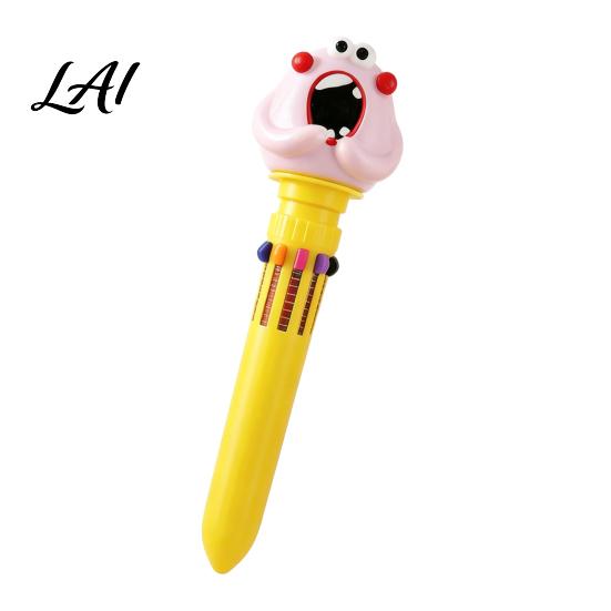 Student Prizes for Classroom 10 in 1 Cartoon Ballpoint Pen Multicolor Press Retractable Pens Back to School Supplies Kids Smooth Writing Stationery