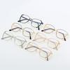 New anti-blue flat mirror metal optical mirror large frame tide decoration travel diamond-encrusted women can be equipped with myopia mirror