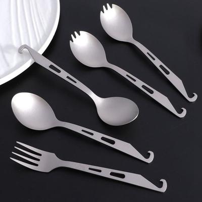 Umweltfreundliche Outdoor Camping Gabel Langlebiger Griff Besteckgabel Essstäbchen Titanlöffel Outdoor Werkzeug