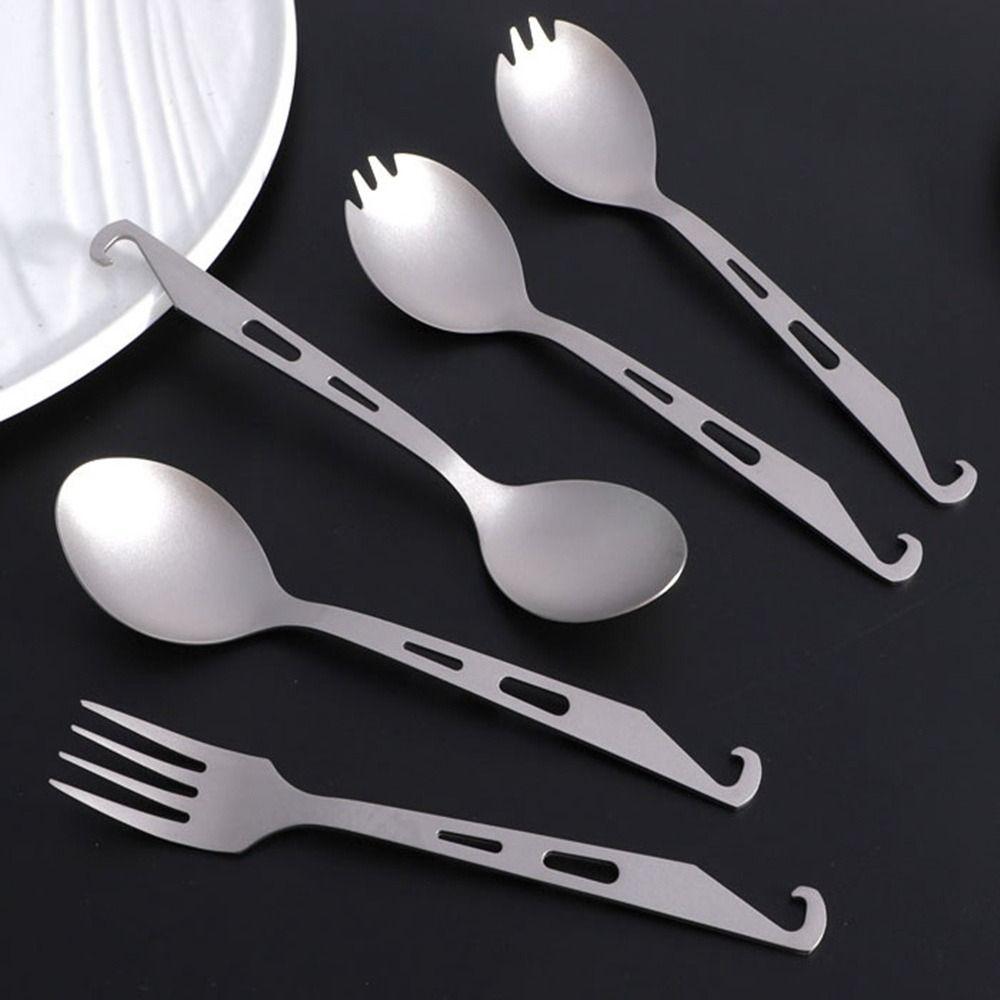 Environmental Titanium Spoon Portable Cutlery Fork Chopsticks Light Titanium Cookware  Outdoor Tool