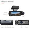 1080P Car DVR Dash Cam with WiFi, Dual Cameras, Video Recorder, Rearview Camera, Automotive Accessories