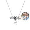 Custom Photo Necklace Projection Necklace with Picture I Love You 100 Languages Personalized Necklace Jewelry Gifts for Women