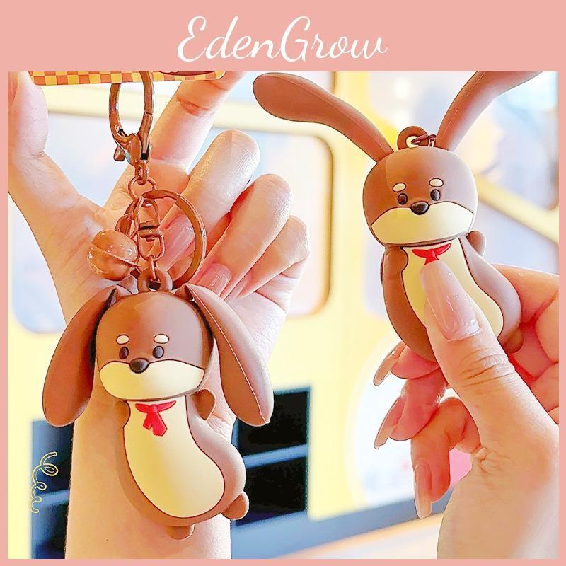 Dog Jinnew Sausage With Movable Spring Ear Resin Cartoon Keychain Pendant