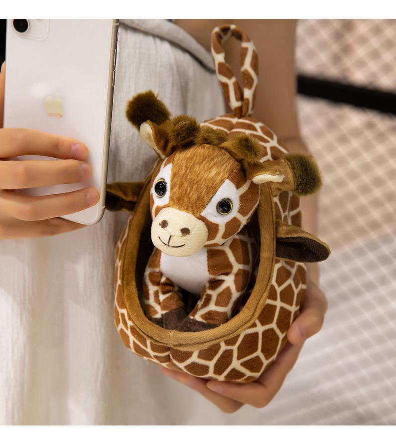 

Имитация тигра, гнездо для питомца, плюшевая игрушка, забавная кукла жирафа, украшение в виде леопарда и льва, детский подарок 18cm