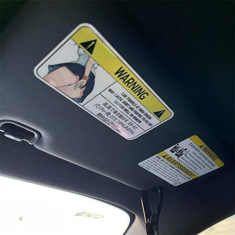 Funny Anime Car Decal, Humorous Panties and Skirt Design, UV-Resistant, Waterproof, Vehicle Window and Wall Decoration, Scratch-Proof