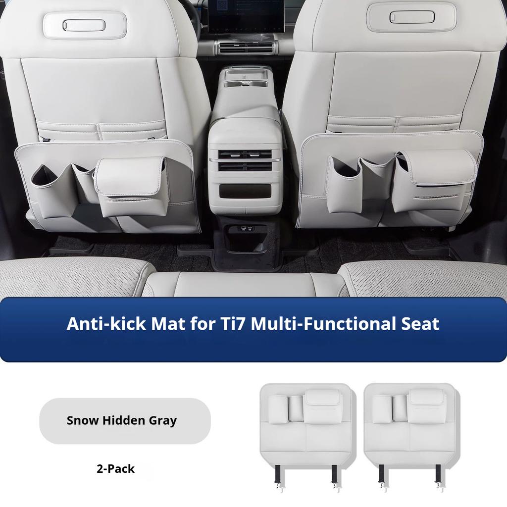 Multi Functional Anti Kick Pad for BYD Ti7 Formula Leopard Titanium 7 Leather Rear Seat Anti Kick Pad Interior Car Accessories