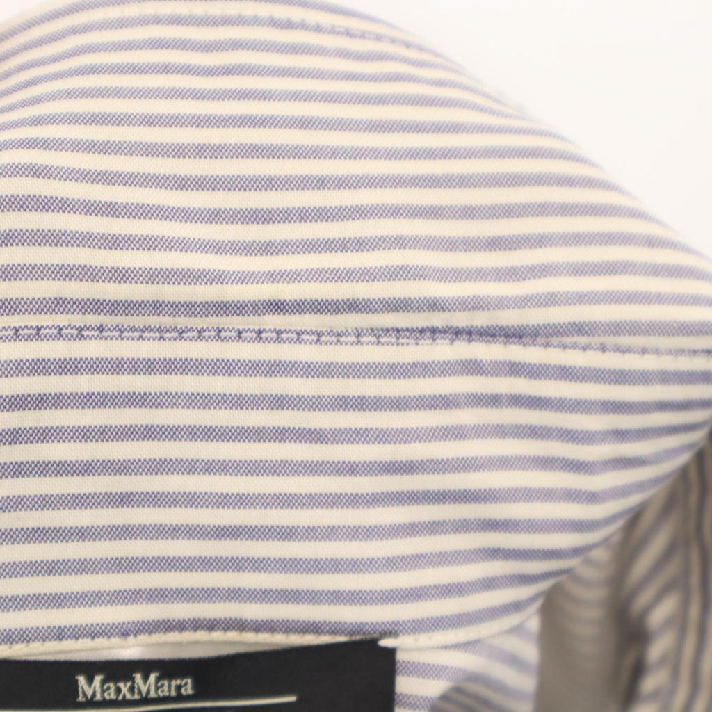 MAX MARA Weekend Striped Pattern 7 Minutes Sleeve Button Down Shirt M Women Used
