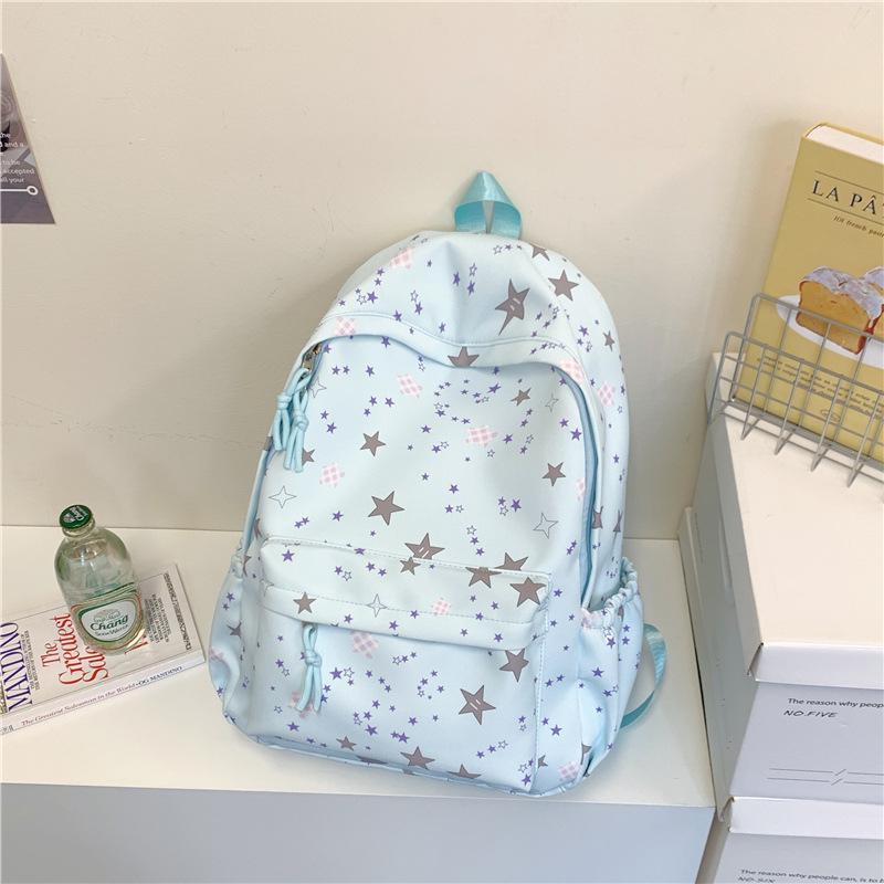 Women's Large Capacity Star Backpack - Lightweight, Cute, and Simple for Primary To High School Students