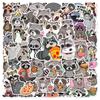 50 Stück Procyon lotor Tiere Cartoon Graffiti Aufkleber DIY Handy Gitarre Laptop Notebook Koffer Tasse Wasserdichter Aufkleber Kinderspielzeug