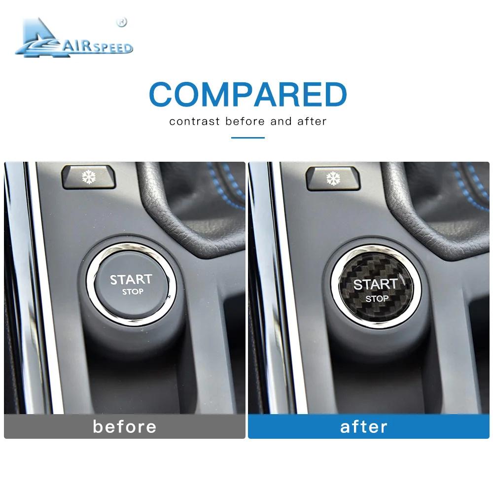 Carbon Fiber Engine Start Button Cover for Peugeot 408 308S 508 C4L DS5 2012-2023 Interior Sticker