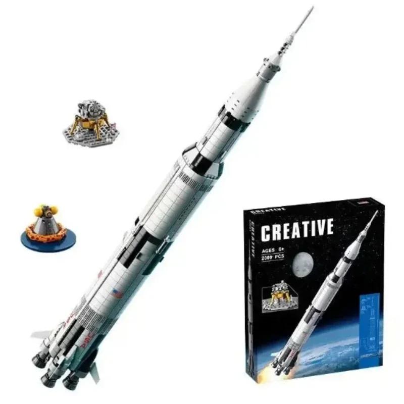 The Apollo Saturn V 92176 Building Blocks Space Rocket Idea Series Bricks Educational Toys for Children Birthday Xmas Gifts