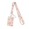 Cute Animal Panda Credential Holder  Keychain Lanyard For Keys ID Card Holder Cartoon Keyring Neck Straps Phone Rope