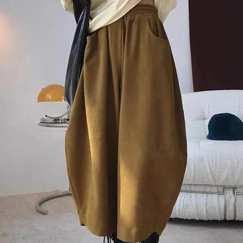 

Осінні вінтажні вільні шаровари Жіночі весняні широкі шаровари з кишенями Офісні жіночі однотонні штани Елегантні 30016 One Size оріон кольору