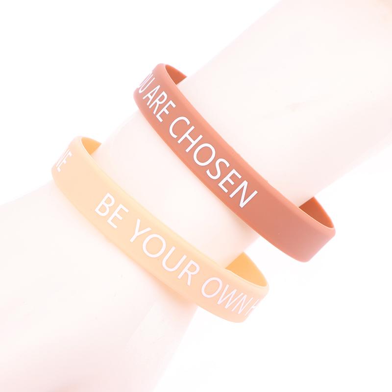 Gummiarmbänder mit Motivierendem Zitat, farbige, inspirierende Silikonarmbänder, dehnbar, Unisex-Armbänder für Frauen und Männer, Geschenke