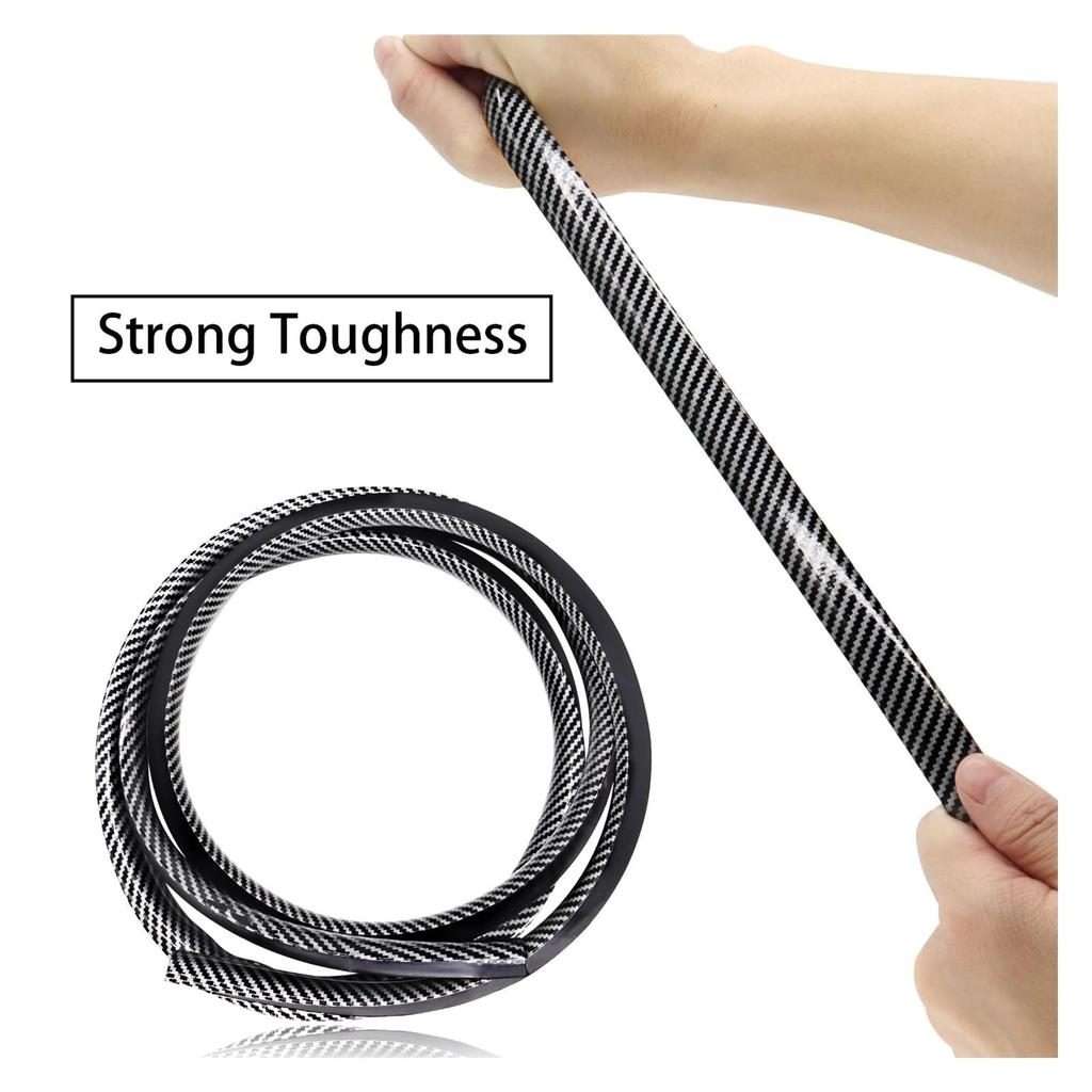1.6M Universal Carbon Fiber Dashboard Rubber Sealing Strip Tool Car Windshield Dash Soundproof Sealant Car Accessories