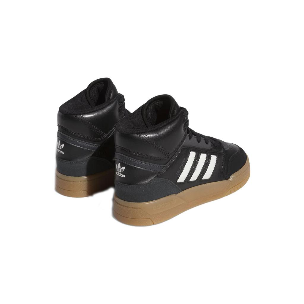 Adidas Originals Drop Step Round Toe Comfortable Non-Slip Durable High-Top Kids Skate Shoes Kids Skate Shoes Black IF2718
