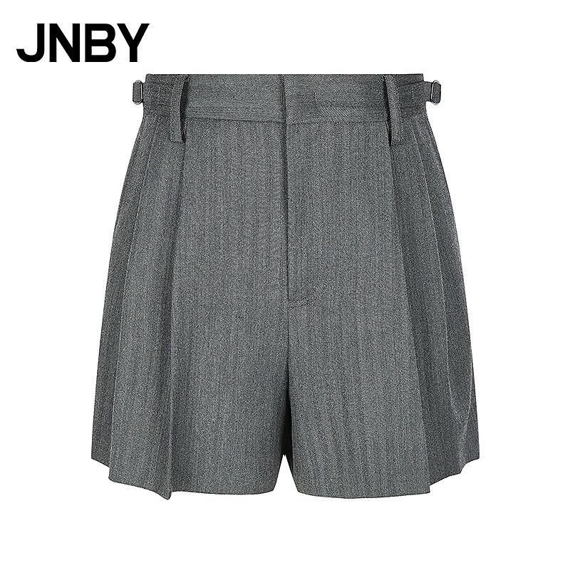 JNBY Women s Loose Fit Straight-Leg Wool Blend Shorts L