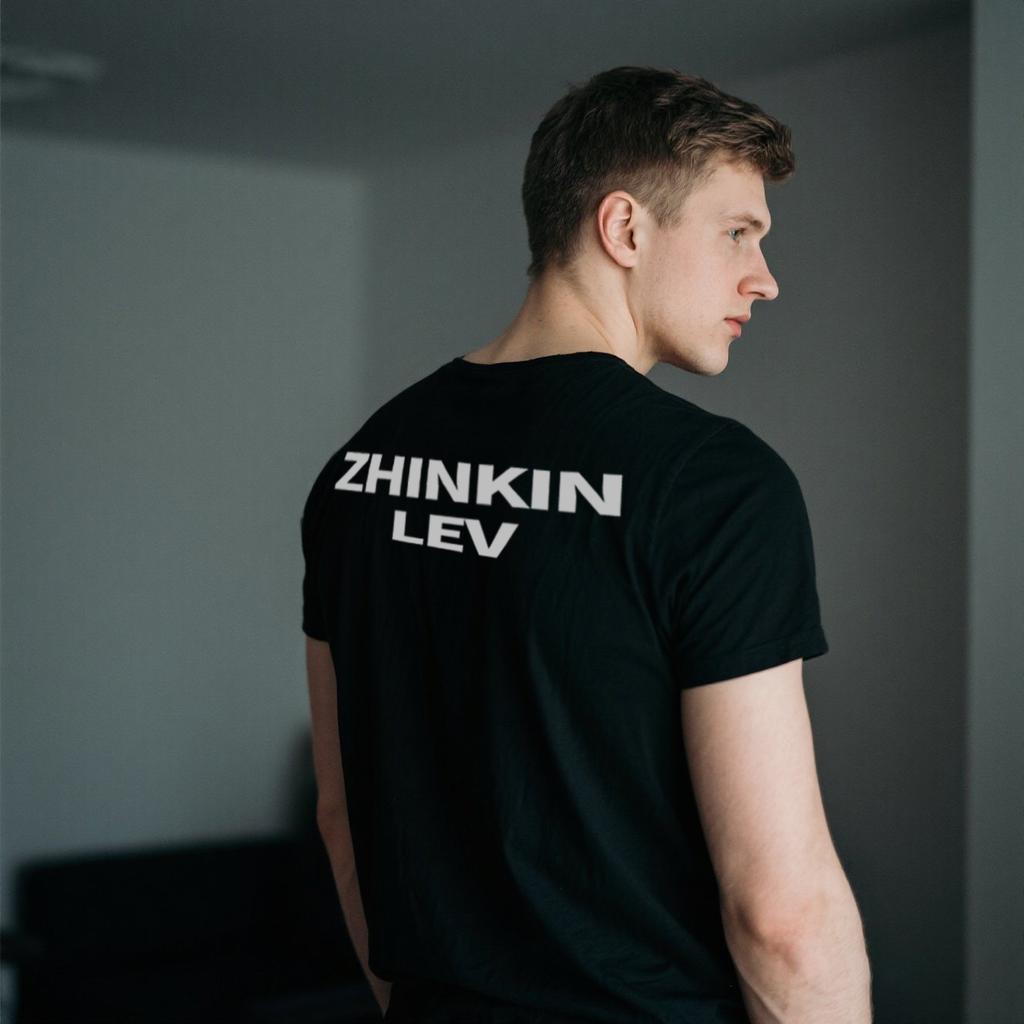 100% Cotton ZHINKIN LEV Print T-Shirt Top for Men Couple Matching Gift for Husband Boyfriend Funny Letter Casual Streetwear Tee