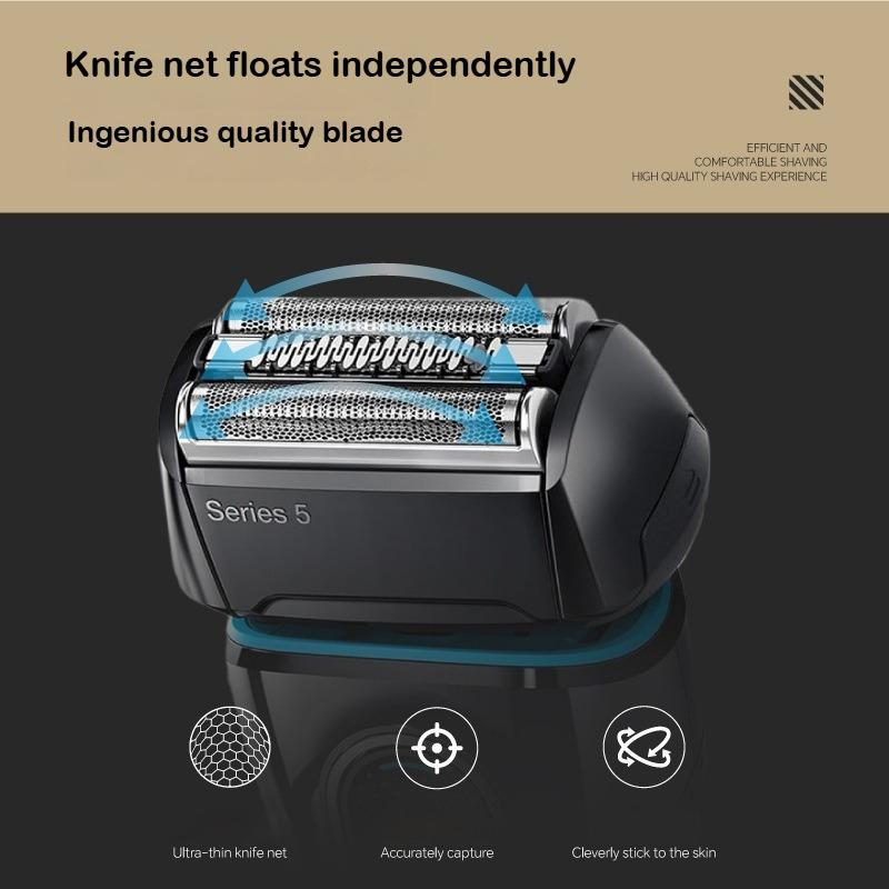 For Braun Electric Shaver Series 5/6 /7 Series Razor Blade Razor Head 52B ,52S 53B 73S,Cartridge Razor Blade with Safety Mesh