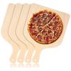 4pcs Wooden Pizza Board Pizza Paddle Cutting Natural with Simple Baking