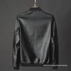 2023 Men's Slim Korean Style Leather Motorcycle Jacket - Trendy, Handsome, Casual Spring & Autumn Wear