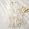 French Romantic Elastic Waist Ruffle Tiered A-Line Midi Skirt