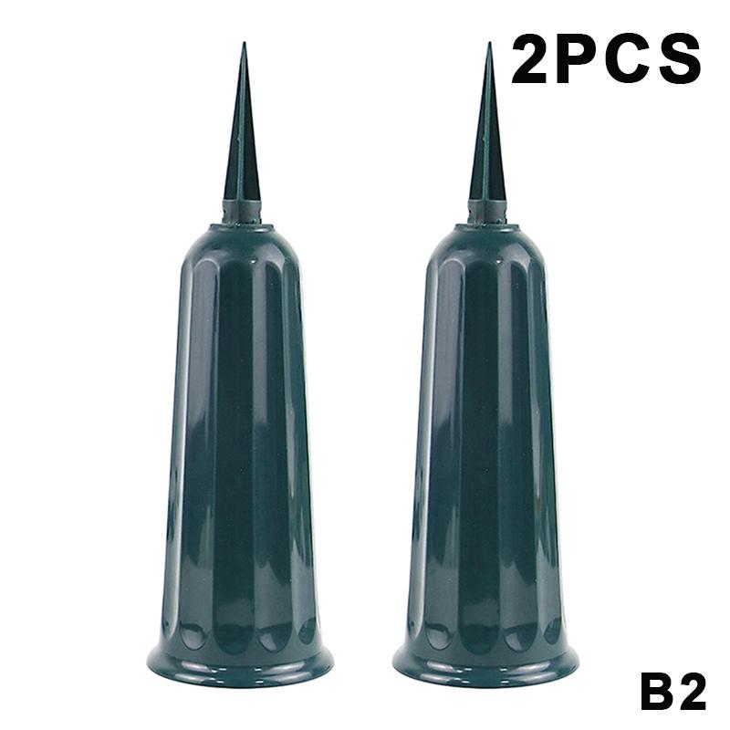 1/2 Stück Friedhofsvase mit Spikes Kunststoff Blumenvase Halter für Grabstein Friedhof Boden Außen Blumenmarkierer Dekorationen