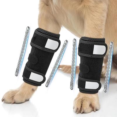Verstellbare reflektierende Hundeknieorthesen zum Schutz vor Gelenkverletzungen Sicherheit Haustier-Beinpolster für Vorderbeine Hundetraining Produkte