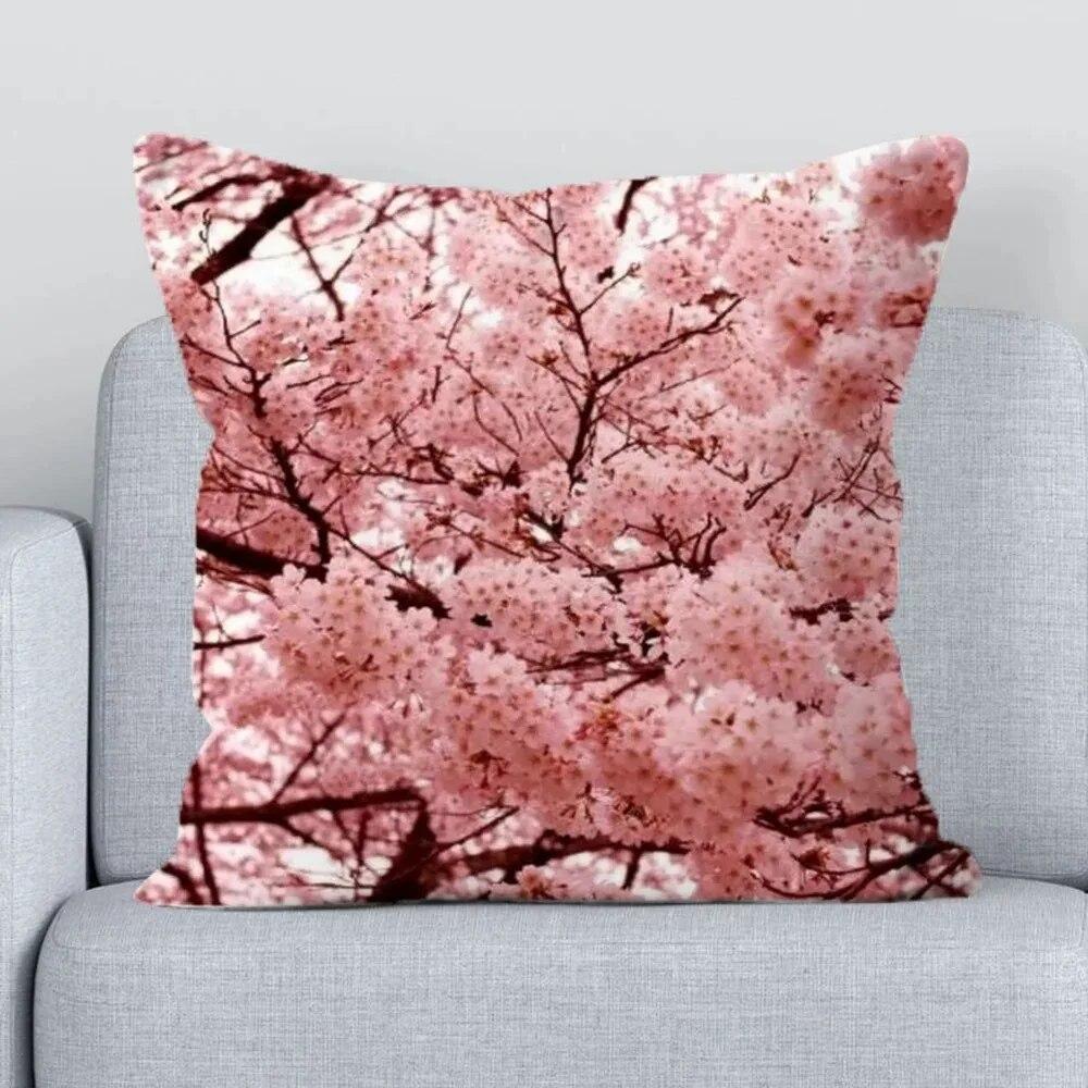 Office Living Room Sofa Cushion Cover Luxury Home Decor Pillow Cover Japanese Sakura Decorative Cushion Cover