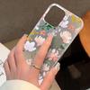 Mobile Phone Cases for iPhone 11 13 15 Pro Max 12 14 Pro Max Case iPhone 16 15 Plus 13 Pro 12 Frosted Texture Painted Cartoon Flowers